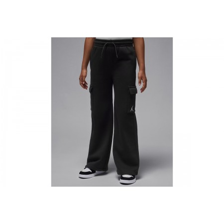 Jordan Brooklyn Fleece Cargo Παιδικό Παντελόνι Φόρμας Μαύρο