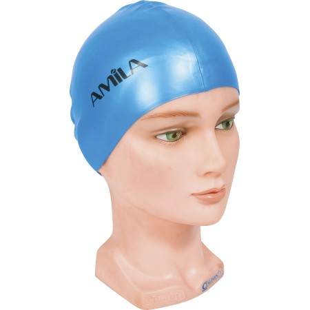 Amila Σκουφακι Κολυμβησης Σιλικονης Ανοικτο Μπλε 
