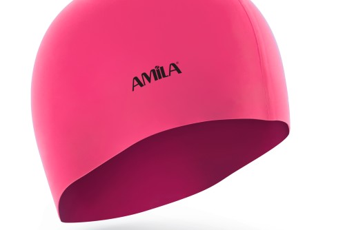 Amila Σκουφάκι Κολύμβησης Amila Medium Hair Ροζ (47022)
