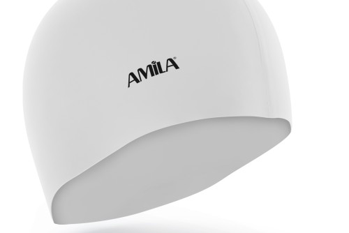 Amila Σκουφάκι Κολύμβησης Amila Long Hair Hq Λευκό (47024)