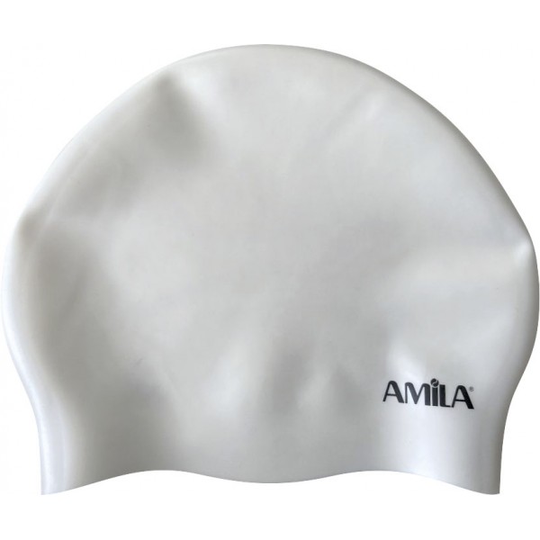 Amila Σκουφάκι Κολύμβησης Amila Long Hair Hq Λευκό (47024)