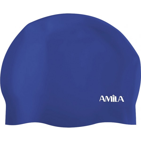 Amila Σκουφάκι Κολύμβησης Medium Hair Hq Μπλε (47028)