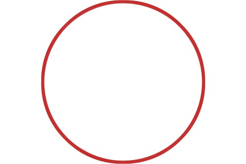 Amila Χούλα-Χουπ 60Cm - Φ18Mm - 155Gr, Κόκκινο (48168)