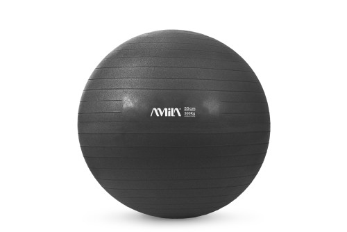 Amila Μπάλα Γυμναστικής Bulk 55Cm - Μαύρη (48412)