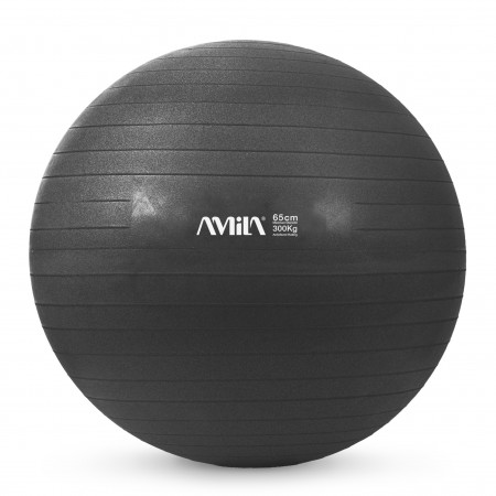 Amila Μπάλα Γυμναστικής Amila Gymball 65Cm Μαύρη Bulk 