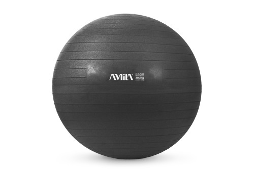 Amila Μπάλα Γυμναστικής Bulk 65 Cm - Μαύρη (48414)