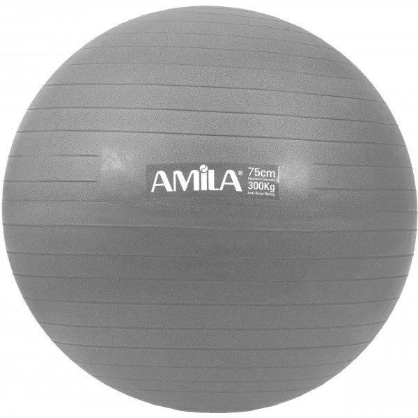 Amila Μπάλα Γυμναστικής Amila Gymball 75Cm Γκρι Bulk (48425)