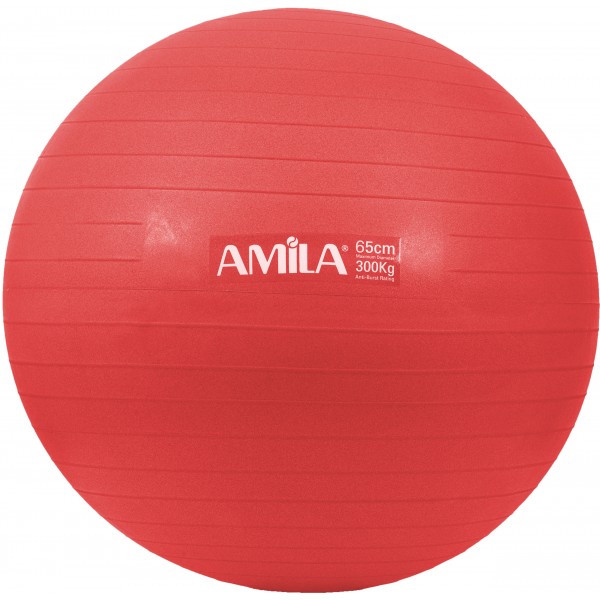 Amila Μπάλα Γυμναστικής Amila Gymball 65Cm Κόκκινη Bulk (48441)