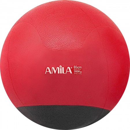 Amila Μπάλα Γυμναστικής Amila Gymball 65Cm Κόκκινη Με Βάρος Στην Β 