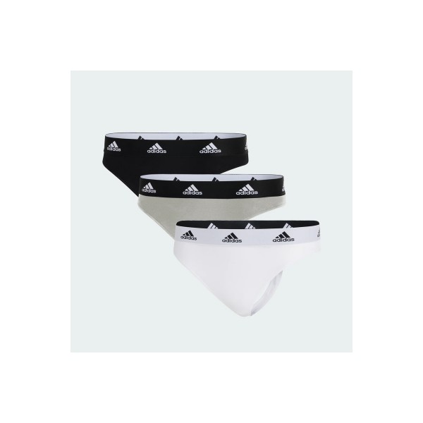Adidas Performance Thong Εσώρουχο String  Γυναικείο 3-Τεμάχια (4A3P79 BLACK-WHITE-GREY)