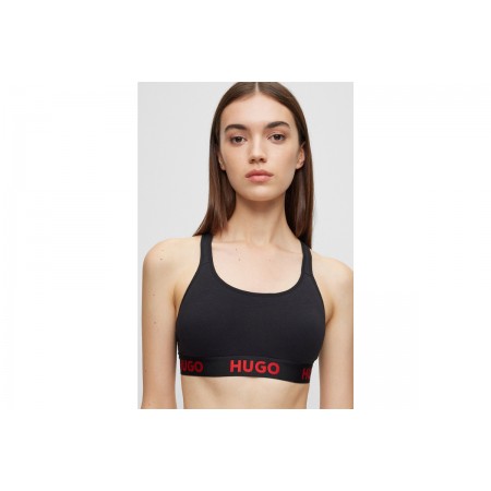 Hugo Padded Sporty Logo Cross-Back Bralette Γυναικείο 