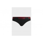 Hugo Sporty Logo Γυναικείο Εσώρουχο String Μαύρο