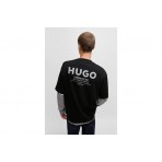 Hugo Nalono Unisex Κοντομάνικο T-Shirt Μαύρο