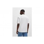 Hugo Boss Nieros Ανδρικό Κοντομάνικο T-Shirt Λευκό