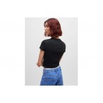 Hugo Baby B Γυναικείο Κοντομάνικο Crop Top T-Shirt Μαύρο