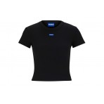 Hugo Baby B Γυναικείο Κοντομάνικο Crop Top T-Shirt Μαύρο