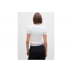 Hugo Baby B Γυναικείο Κοντομάνικο Crop Top T-Shirt Λευκό