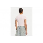 Hugo Baby B Γυναικείο Cropped Κοντομάνικο T-Shirt Ροζ