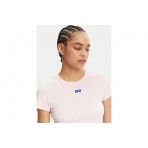 Hugo Baby B Γυναικείο Cropped Κοντομάνικο T-Shirt Ροζ