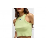 Hugo Baby Crop Top Γυναικείο Αμάνικο Crop Top Λαχανί