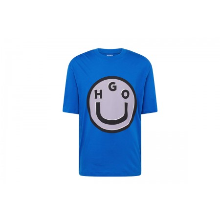 Hugo Boss Nimper Unisex Κοντομάνικο T-Shirt Μπλε