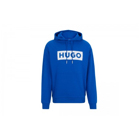 Hugo Boss Nalves Unisex Φούτερ Με Κουκούλα Μπλε