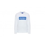 Hugo Boss Niero Ανδρική Μακρυμάνικη Μπλούζα Με Λαιμόκοψη Λευκή