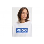 Hugo Classic Γυναικεία Μακρυμάνικη Μπλούζα με Λαιμόκοψη Λευκή