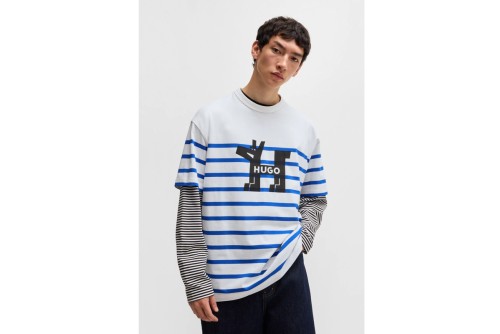 Hugo Nolastripe T-Shirt Ανδρικό (50530330 100)