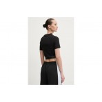 Hugo Dolly B Crop Top Γυναικείο Κοντομάνικο T-Shirt Μαύρο