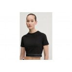 Hugo Dolly B Crop Top Γυναικείο Κοντομάνικο T-Shirt Μαύρο