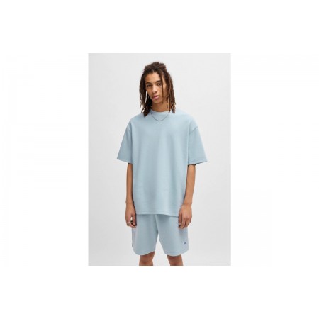 Hugo Nuwaffle Ανδρικό Κοντομάνικο T-Shirt Σιέλ