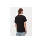 Hugo Vintage Logo Γυναικείο Κοντομάνικο T-Shirt Μαύρο