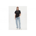 Hugo Vintage Logo Γυναικείο Κοντομάνικο T-Shirt Μαύρο