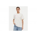 Hugo Vintage Logo Γυναικείο Κοντομάνικο T-Shirt Εκρού