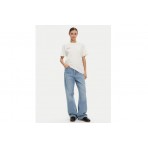 Hugo Vintage Logo Γυναικείο Κοντομάνικο T-Shirt Εκρού