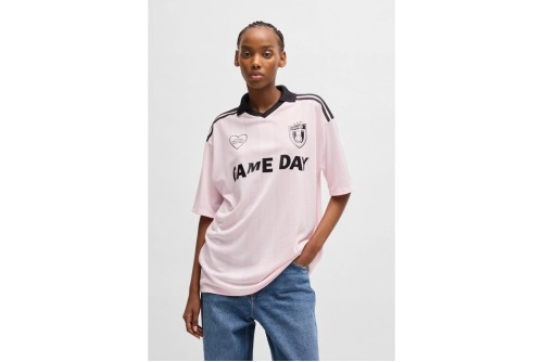 Hugo Dila Football Inspired Κοντομάνικη Μπλούζα Polo Γυναικεία (50537456 684)
