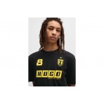 Hugo Nebulop Football Inspired Ανδρικό Κοντομάνικο T-Shirt Μαύρο