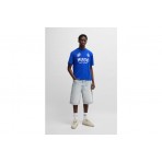 Hugo Nebulop Football Inspired Ανδρικό Κοντομάνικο T-Shirt Μπλε