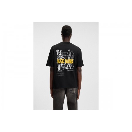 Hugo Nedix Ανδρικό Κοντομάνικο T-Shirt Μαύρο