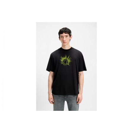 Hugo Nugix Ανδρικό Κοντομάνικο T-Shirt Μαύρο, Πράσινο