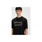 Hugo Nulibax With Logo Print Ανδρικό Κοντομάνικο T-Shirt Μαύρο
