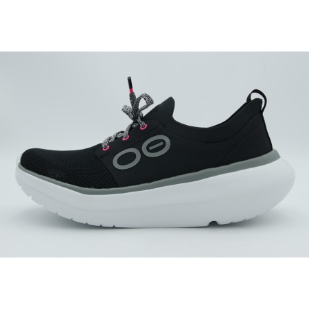 Oofos Oomy Stride Γυναικεία Παπούτσια Αποκατάστασης Μαύρα, Λευκά