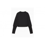 Puma Studio Cloudspun Crew Γυναικεία Μακρυμάνικη Μπλούζα Μαύρη
