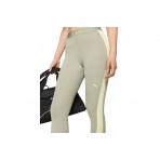 Puma Strong High-Waisted Γυναικείο Κολάν 7/8 Χακί, Λεμονί