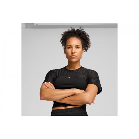 Puma Lace Crop Top Κοντομάνικο Γυναικείο 