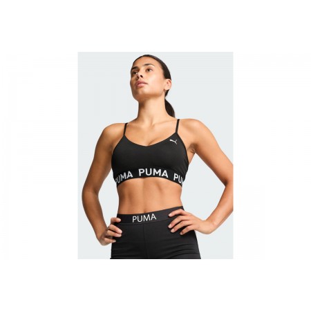 Puma Move Strong Γυναικείο Μπουστάκι Μαύρο, Λευκό