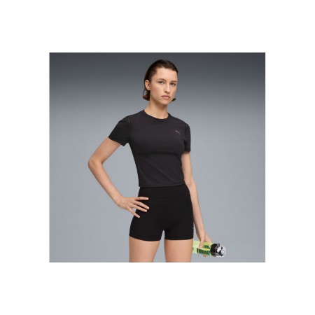Puma Shape Baby Training Γυναικείο Κοντομάνικο T-Shirt Μαύρο