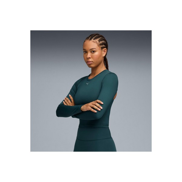 Puma Green Terrains Crop Top Μακρυμάνικο Γυναικείο (527490 75)
