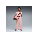 Puma League Wide Leg Γυναικείο Παντελόνι Φόρμας Ροζ